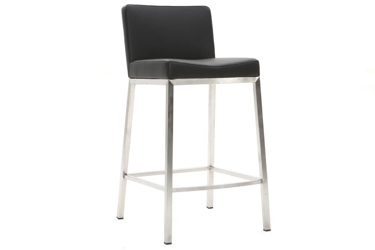 Miliboo Design-Hocker 66 cm Schwarz 2er-Set EPSILON* Barhocker