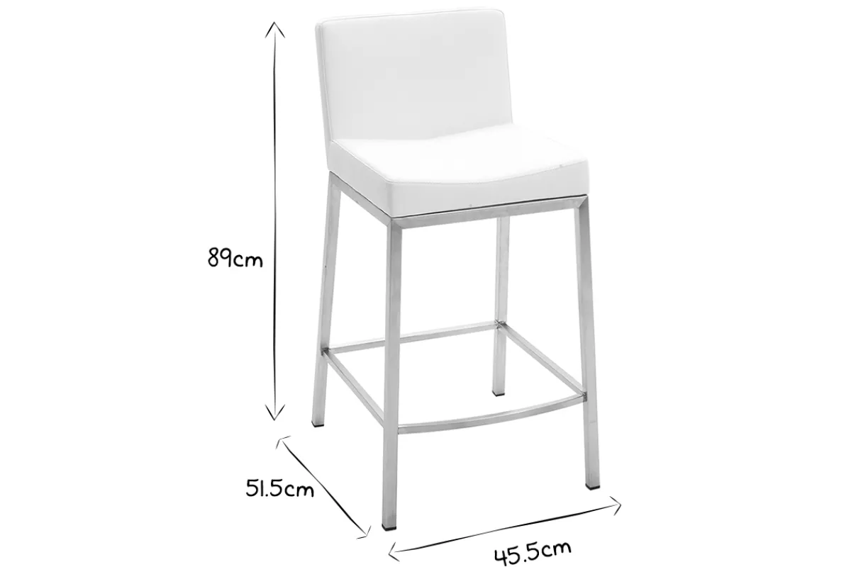 Miliboo Design-Hocker 66 cm Schwarz 2er-Set EPSILON* Barhocker