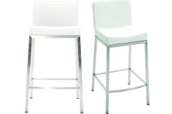 Miliboo Design-Hocker 66 cm Weiß 2er-Set EPSILON* Barhocker