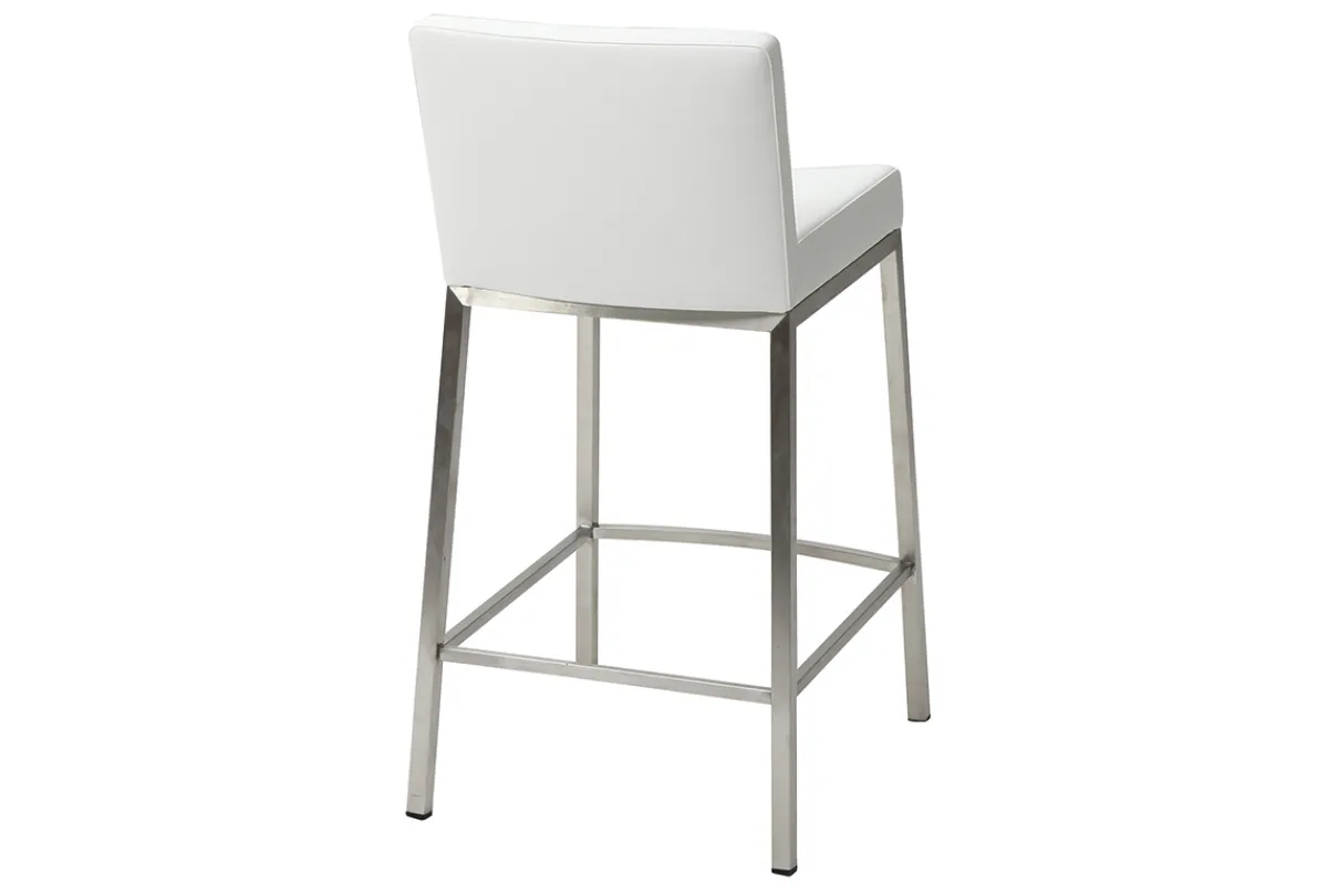 Miliboo Design-Hocker 66 cm Weiß 2er-Set EPSILON* Barhocker