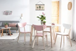 Miliboo Design-Holzstuhl mit Weiß LEENA (2 Stck.)* Design-stühle|Holzstühle