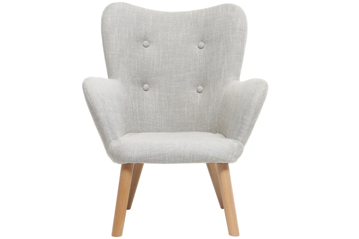 Miliboo Design-Kindersessel Hellgrau BABY BRISTOL*Kinder Kindersessel