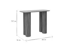 Miliboo Design-Konsole aus dunklem Holz B100 cm FOLEEN* Konsolentische