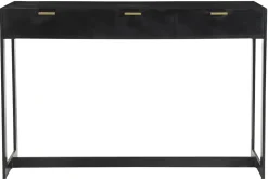 Miliboo Design-Konsole mit Schubladen schwarz und vergoldet B 115 cm AVIDAN* Konsolentische|Flurmöbel