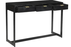 Miliboo Design-Konsole mit Schubladen schwarz und vergoldet B 115 cm AVIDAN* Konsolentische|Flurmöbel