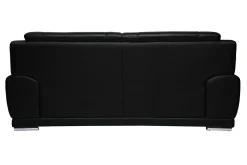 Miliboo Design-Ledersofa schwarz drei Plätze Büffelleder TAMARA* Ledersofas