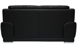 Miliboo Design-Ledersofa schwarz zwei Plätze Büffelleder TAMARA* Ledersofas