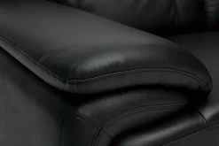Miliboo Design-Ledersofa schwarz zwei Plätze Büffelleder TAMARA* Ledersofas