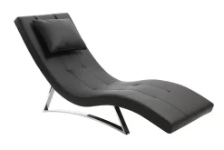 Miliboo Design-Liegestuhl Schwarz MONACO* Relaxsessel|Sessel