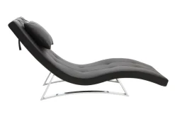 Miliboo Design-Liegestuhl Schwarz MONACO* Relaxsessel|Sessel