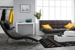 Miliboo Design-Liegestuhl Schwarz MONACO* Relaxsessel|Sessel