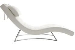 Miliboo Design-Liegestuhl Weiß MONACO* Relaxsessel|Sessel