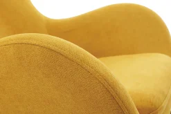 Miliboo Design-Schaukelstuhl Samteffekt senfgelb ESKUA* Design-sessel|Schaukelstühle
