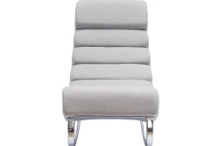 Miliboo Design-Schaukelstuhl Stoff Hellgrau TAYLOR* Schaukelstühle|Sessel