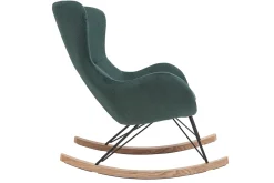 Miliboo Design-Schaukelstuhl Velours grün ESKUA* Schaukelstühle|Sessel