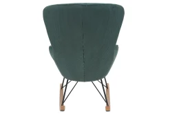 Miliboo Design-Schaukelstuhl Velours grün ESKUA* Schaukelstühle|Sessel