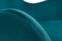 Miliboo Design-Schaukelstuhl Velours petrol ESKUA* Schaukelstühle|Sessel