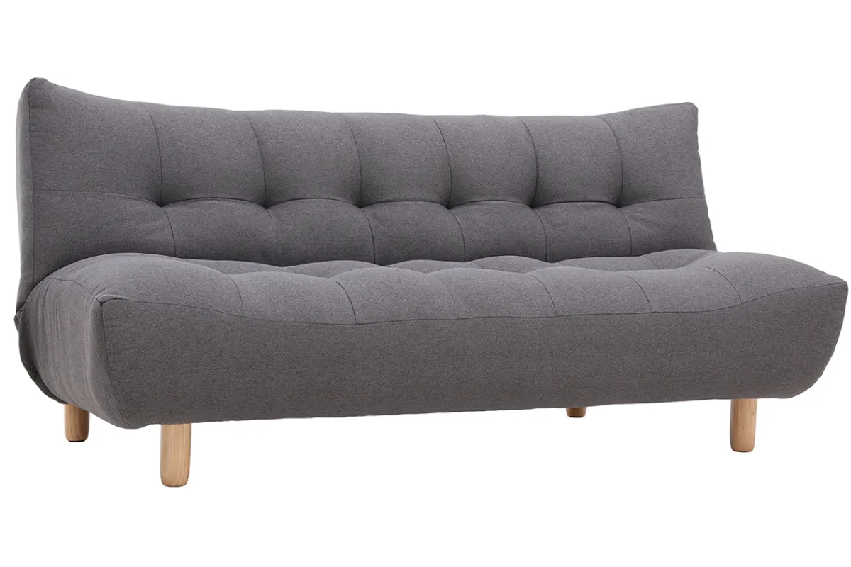 Miliboo Design-Schlafsofa skandinavisch Dunkelgrau und Eiche YUMI* Schlafsofas