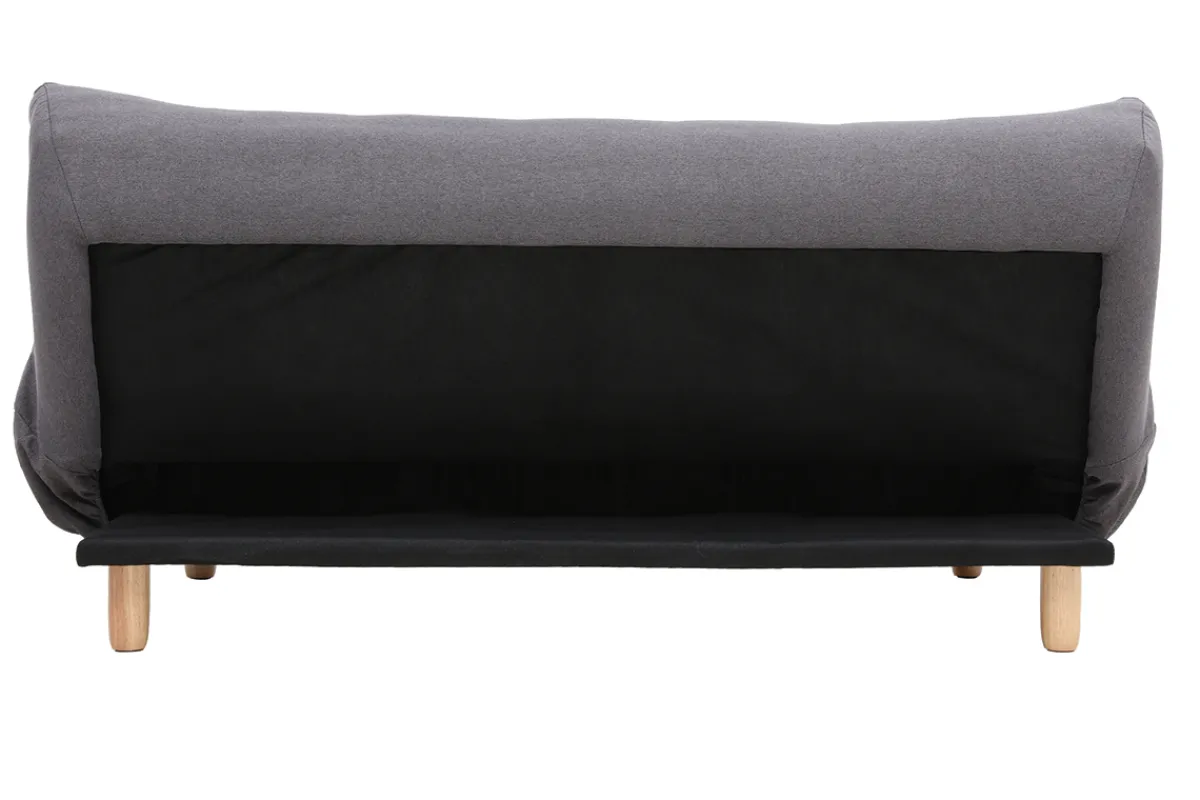 Miliboo Design-Schlafsofa skandinavisch Dunkelgrau und Eiche YUMI* Schlafsofas