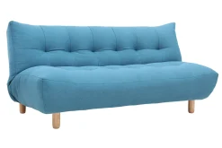 Miliboo Design-Schlafsofa skandinavisch Blaugrün und Eiche YUMI* Schlafsofas