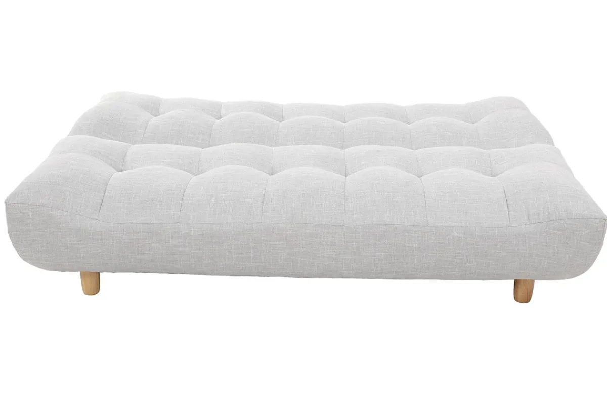 Miliboo Design-Schlafsofa skandinavisch Hellgrau und Eiche YUMI* Schlafsofas