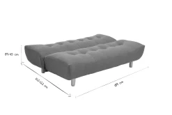 Miliboo Design-Schlafsofa skandinavisch Hellgrau und Eiche YUMI* Schlafsofas