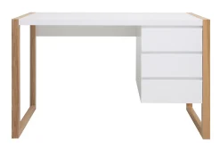 Miliboo Design-Schreibtisch 3 Schubladen weiß matt ARMEL* Design-schreibtische