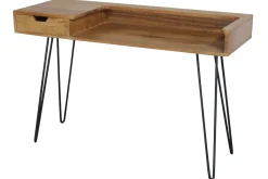 Miliboo Design-Schreibtisch aus Mangoholz mit Hairpin Legs Metall Schwarz VIBES* Design-schreibtische