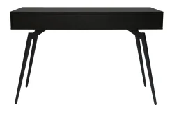 Miliboo Design-Schreibtisch in mattem Schwarz und Walnussfurnier TRIPOLI* Design-schreibtische