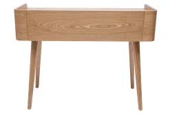 Miliboo Designschreibtisch mit 2 Schubladen aus hellem Holz und Rattan-Geflecht L105 cm ELSY* Design-schreibtische