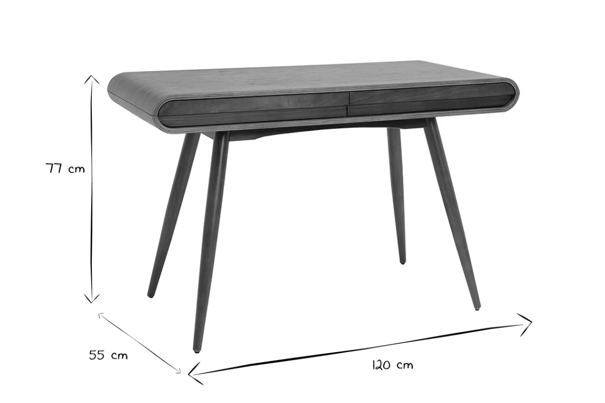 Miliboo Design-Schreibtisch Nussbaum - BJORG* Design-schreibtische