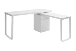 Miliboo Design-Schreibtisch verstellbar Weiß glänzend VOXY* Design-schreibtische