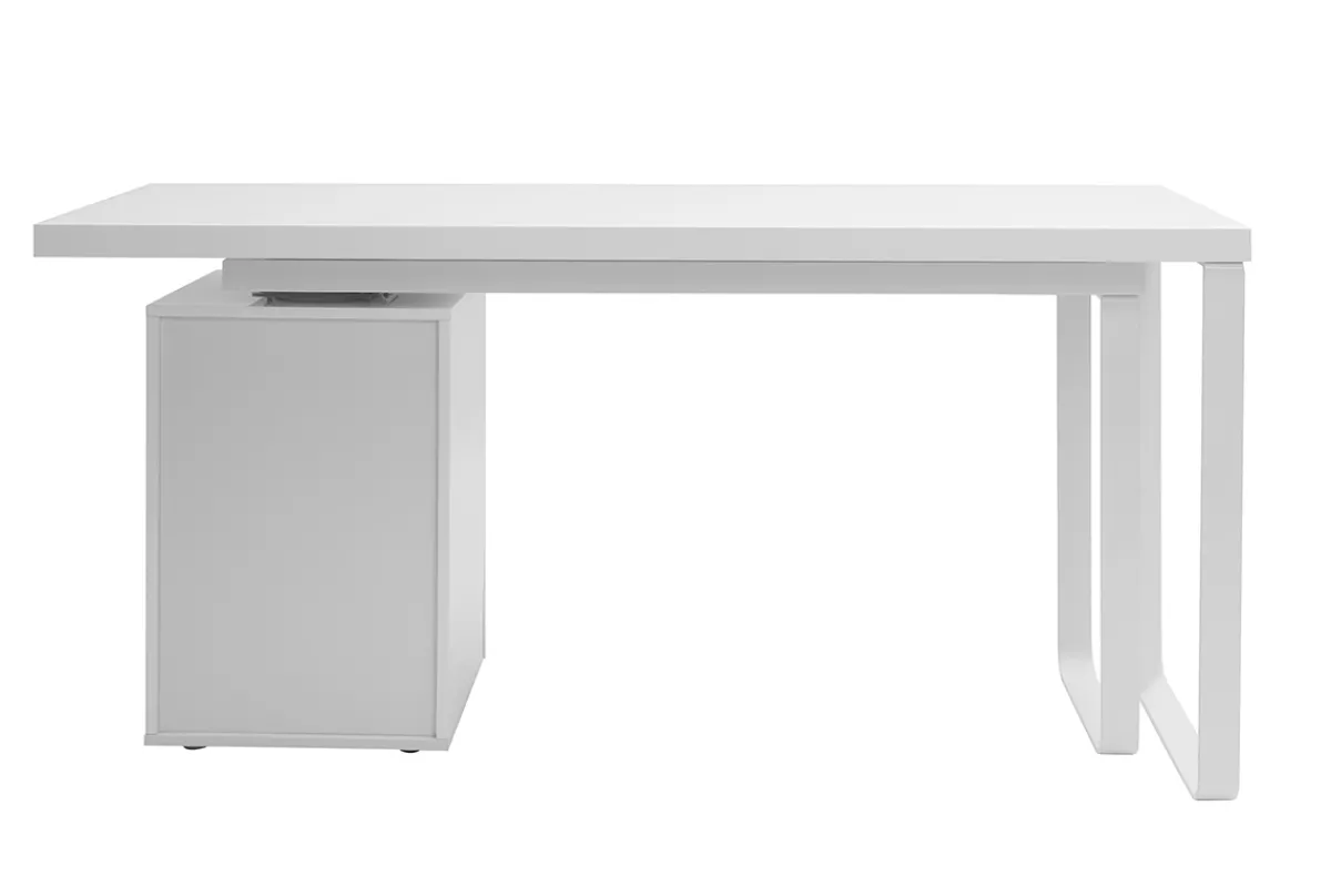 Miliboo Design-Schreibtisch verstellbar Weiß glänzend VOXY* Design-schreibtische