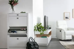 Miliboo Design-Schuhschrank DEVA Weiß* Flurmöbel|Schuhschränke