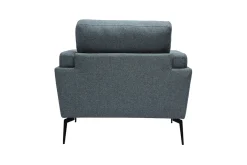 Miliboo Design-Sessel aus graugrünem Stoff und schwarzem Metall MOSCO* Design-sessel|Sessel