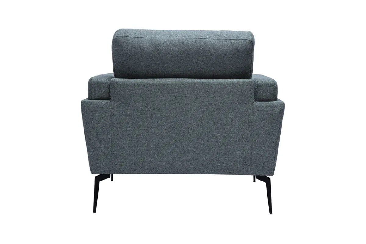 Miliboo Design-Sessel aus graugrünem Stoff und schwarzem Metall MOSCO* Design-sessel|Sessel