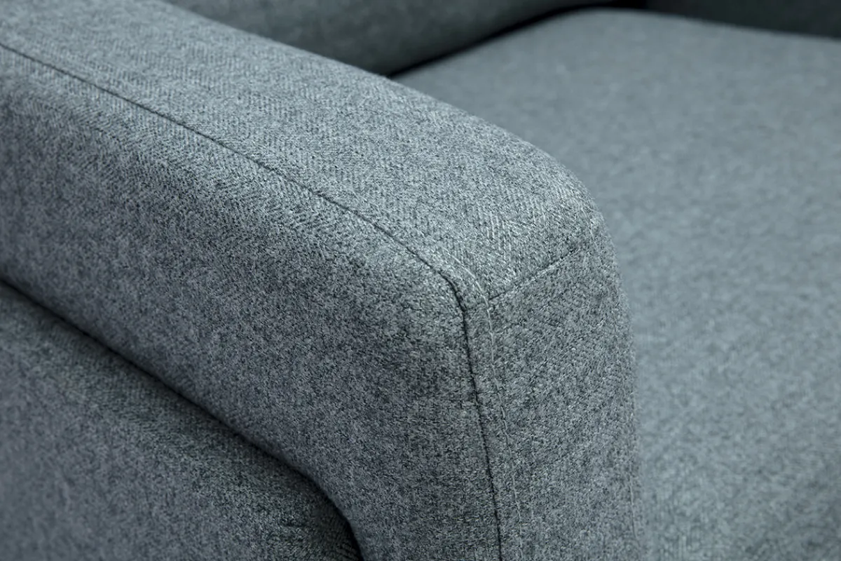 Miliboo Design-Sessel aus graugrünem Stoff und schwarzem Metall MOSCO* Design-sessel|Sessel