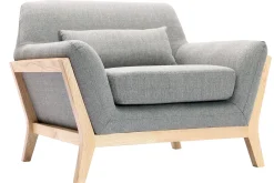 Miliboo Design-Sessel Grau Holzbeine YOKO* Design-sessel|Sessel