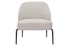Miliboo Design-Sessel im beigen Samtdesign mit schwarzem Metallfuß BREGO* Design-sessel|Sessel