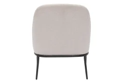 Miliboo Design-Sessel im beigen Samtdesign mit schwarzem Metallfuß BREGO* Design-sessel|Sessel