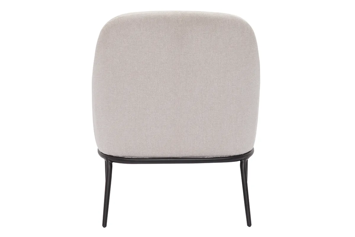 Miliboo Design-Sessel im beigen Samtdesign mit schwarzem Metallfuß BREGO* Design-sessel|Sessel