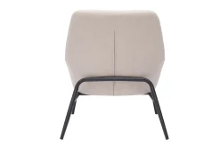 Miliboo Design-Sessel im beigen Samtdesign mit schwarzem Metall MAXINE* Design-sessel|Sessel