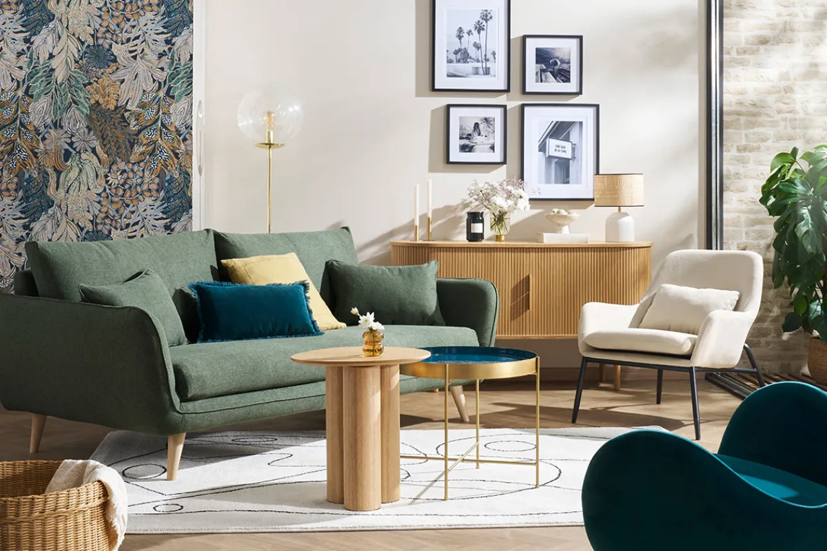 Miliboo Design-Sessel im beigen Samtdesign mit schwarzem Metall MAXINE* Design-sessel|Sessel