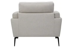Miliboo Design-Sessel im beigen Samtdesign mit schwarzem Metallfuß MOSCO* Design-sessel|Sessel