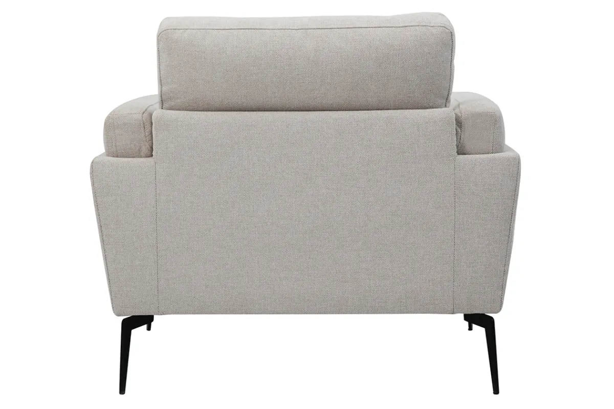 Miliboo Design-Sessel im beigen Samtdesign mit schwarzem Metallfuß MOSCO* Design-sessel|Sessel
