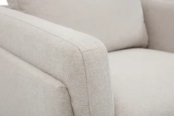 Miliboo Design-Sessel im beigen Samtdesign mit schwarzem Metallfuß MOSCO* Design-sessel|Sessel