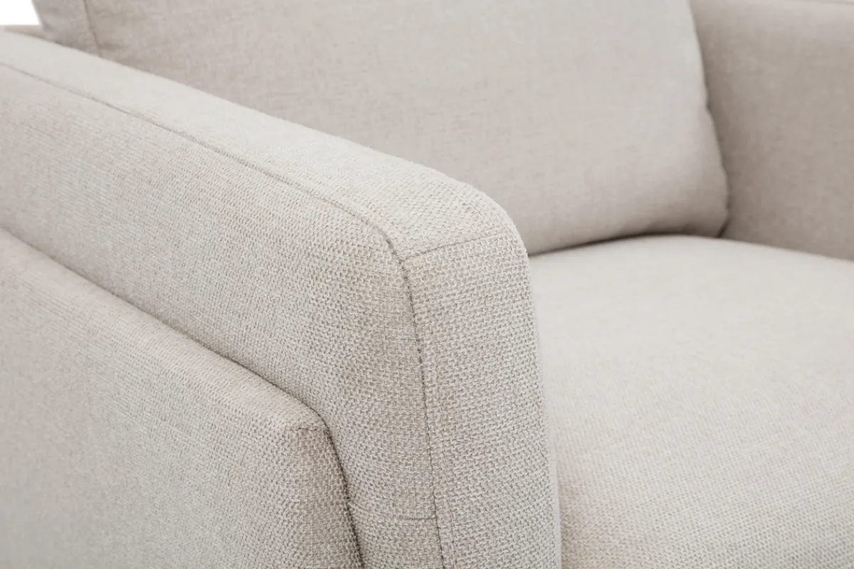 Miliboo Design-Sessel im beigen Samtdesign mit schwarzem Metallfuß MOSCO* Design-sessel|Sessel