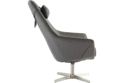 Miliboo Design-Sessel Polyester Dunkelgrau Aluminium-Sternfuß AMADEO* Design-sessel|Sessel