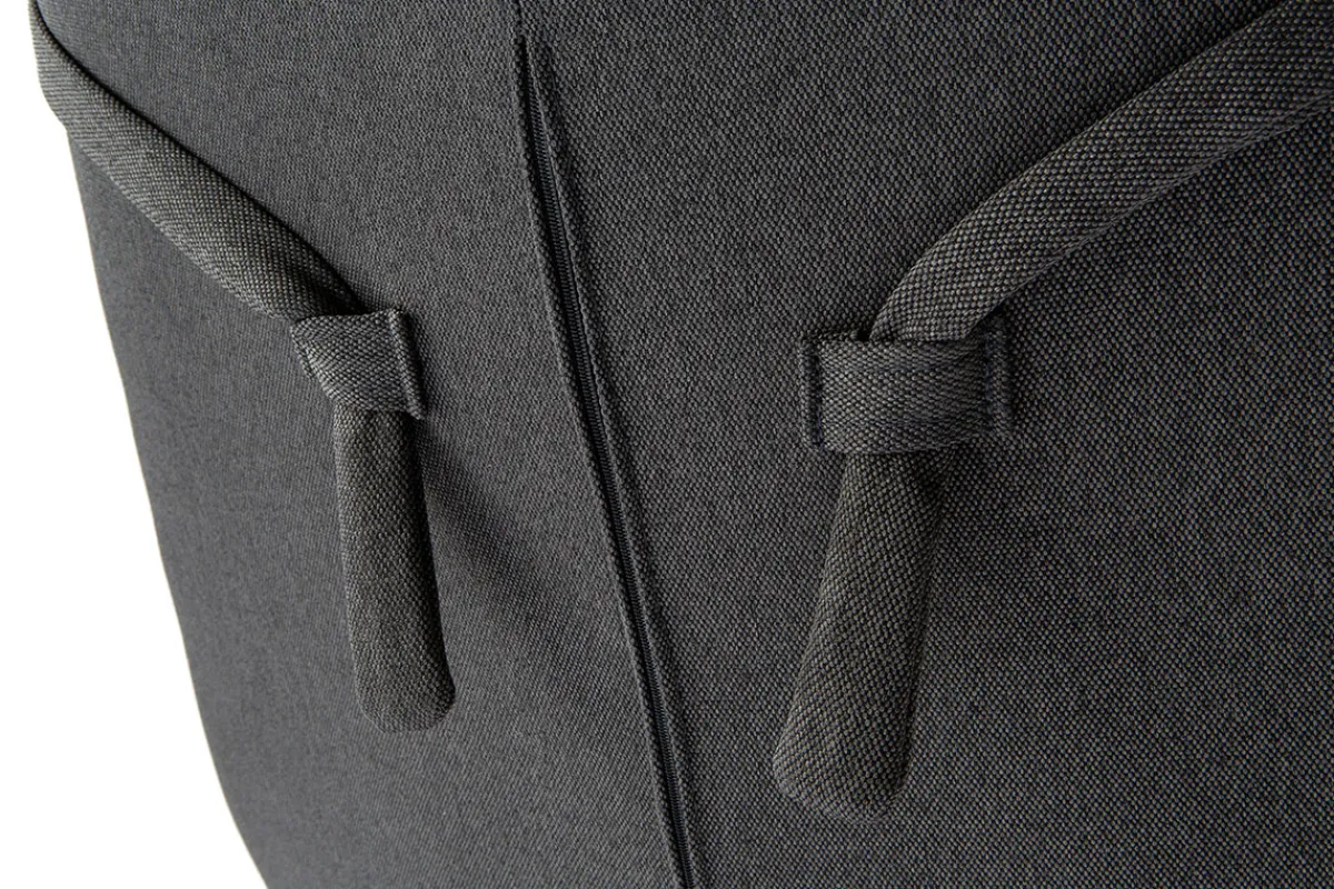 Miliboo Design-Sessel Polyester Dunkelgrau Aluminium-Sternfuß AMADEO* Design-sessel|Sessel