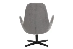 Miliboo Design-Sessel Samteffekt Grau ANDY* Design-sessel|Sessel